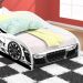 Cama Infantil Carro Drift Mini Cama MDF Montessoriana Segura Decoração Quarto Menino - Branco - RPM Móveis