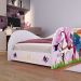 Cama Infantil Menina Carruagem Montessoriana MDF Lateral Grade Proteção Decoração Temática Quarto Princesa Bella Rosa - RPM