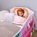 Cama Infantil Menina Carruagem Montessoriana MDF Lateral Grade Proteção Decoração Temática Quarto Princesa Bella Rosa - RPM