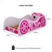Cama Solteiro Alice Rosa Montessoriana MDF Resistente Segura Laterais Protetoras Adesivo Temático Decoração Quarto Menina Infanto Juvenil - RPM