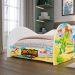 Cama Solteiro Infantil Dinossauro World Montessoriana Segura Proteção Lateral Decoração Quarto Menino Criança - RPM