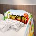 Cama Solteiro Infantil Dinossauro World Montessoriana Segura Proteção Lateral Decoração Quarto Menino Criança - RPM