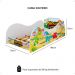 Cama Solteiro Infantil Dinossauro World Montessoriana Segura Proteção Lateral Decoração Quarto Menino Criança - RPM