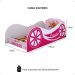 Cama Solteiro Infantil Simples Carruagem MDF Montessoriana Lateral Grade Protetora Quarto Juvenil Menina Tema Princess - RPM