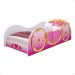Cama Solteiro Infantil Simples Montessoriana MDF Lateral Grade Proteção Decoração Quarto Menina Carruagem Princesa Unicórnio Retrô - RPM