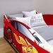 Cama de Solteiro Carro Super Turbo 85 Infantil MDF Montessoriano Segura Piloto Pista Corrida Decoração Quarto Menino Criança - Vermelho - RPM 