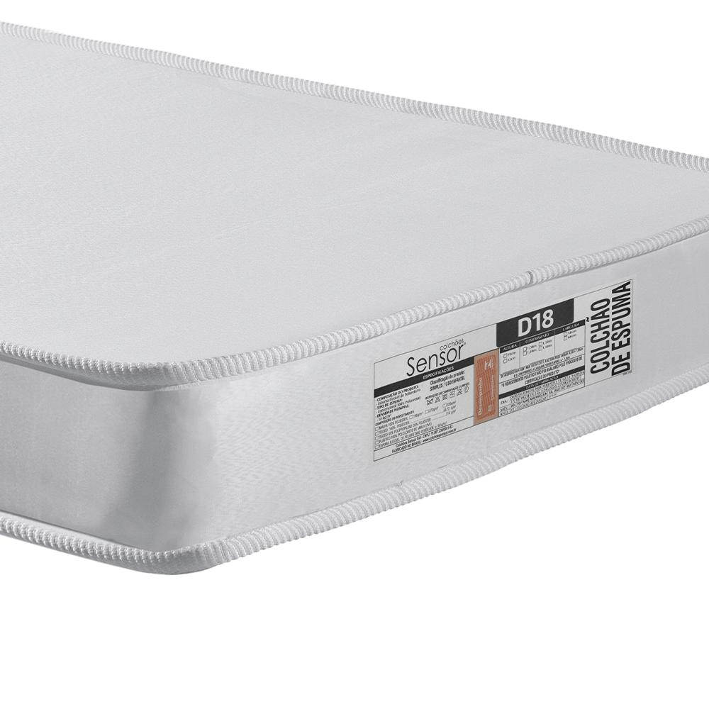 Colchão Infantil Antialérgico Para Mini Cama 68x148x12 cm D18 Liso - Colchões Sensor
