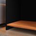 Conjunto 2 Mesinhas Lateral Cama Nicho Decoração Mesa Cabeceira Prateleira Suspensa Organizadora Quarto-Preto/Cinamomo- RPM Móveis