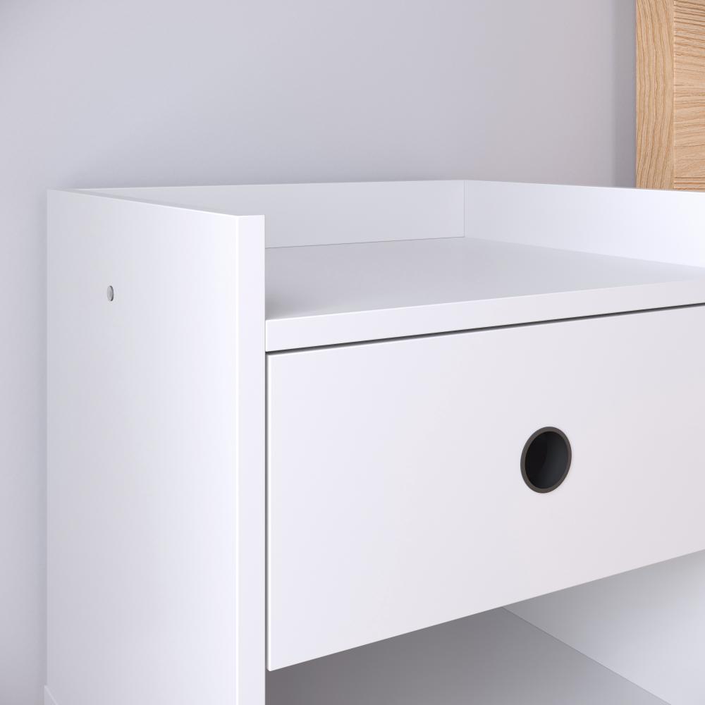 Conjunto Kit Duas Mesas de Cabeceira Branco com Gaveta Quarto Completo Mesinha Lateral Cama - Lojas RPM