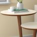 Conjunto Mesa Apoio e Lateral Vitória - Off White com Freijó - RPM Móveis
