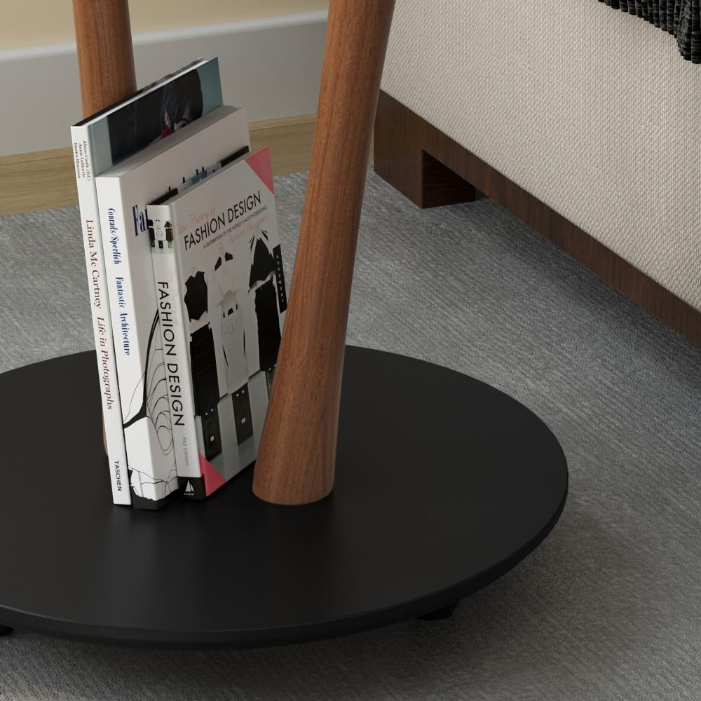 Conjunto Mesa Apoio e Lateral Vitória - Preto - RPM Móveis