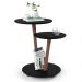 Conjunto Mesa Apoio e Lateral Vitória - Preto - RPM Móveis