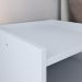 Conjunto Mesa Cabeceira 1 Gaveta Organizadora Pés Retrô Penteadeira Suspensa Puxador Concha Kit Decorativo Quarto - Branco - RPM Móveis