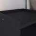 Conjunto Mesa Cabeceira 1 Gaveta Organizadora Pés Retrô Penteadeira Suspensa Puxador Concha Kit Decorativo Quarto - Preto/Freijó - RPM Móveis