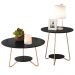 Conjunto Mesa Centro e Apoio Liz com Pés de Ferro Preto - RPM Móveis