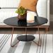 Conjunto Mesa Centro e Apoio Liz com Pés de Ferro Preto - RPM Móveis