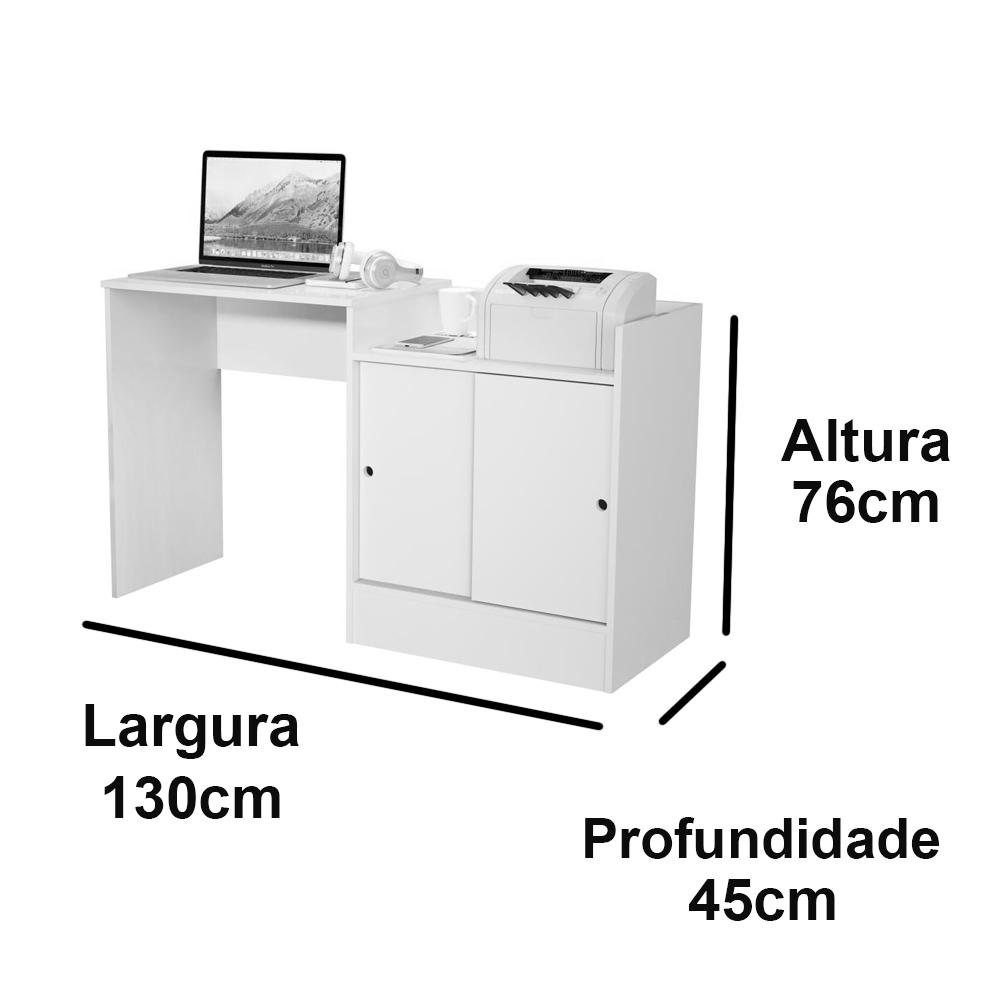 Escrivaninha 2 Portas de Correr 6022 - Canela - JB Bechara