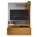Estante Home TV 47 48 50 55 60 Polegadas Porta e Nicho Sala Pequena Chicago 1,36- Tauari Ripado/Cinza - Lojas RPM