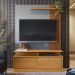 Estante Home TV 47 48 50 55 60 Polegadas Porta e Nicho Sala Pequena Chicago 1,36- Tauari Ripado/Cinza - Lojas RPM