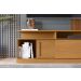 Estante Home TV 47 48 50 55 60 Polegadas Porta e Nicho Sala Pequena Chicago 1,36- Tauari Ripado/Cinza - Lojas RPM