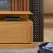 Estante Home TV 47 48 50 55 60 Polegadas Porta e Nicho Sala Pequena Chicago 1,36- Tauari Ripado/Cinza - Lojas RPM