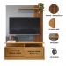 Estante Home TV 47 48 50 55 60 Polegadas Porta e Nicho Sala Pequena Chicago 1,36- Tauari Ripado/Cinza - Lojas RPM