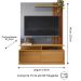 Estante Home TV 47 48 50 55 60 Polegadas Porta e Nicho Sala Pequena Chicago 1,36- Tauari Ripado/Cinza - Lojas RPM