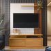 Estante Home TV 47 48 50 55 60 Polegadas Porta e Nicho Sala Pequena Chicago 1,36- Tauari Ripado/Off White - Lojas RPM