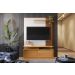 Estante Home TV 47 48 50 55 60 Polegadas Porta e Nicho Sala Pequena Chicago 1,36- Tauari Ripado/Off White - Lojas RPM