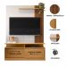 Estante Home TV 47 48 50 55 60 Polegadas Porta e Nicho Sala Pequena Chicago 1,36- Tauari Ripado/Off White - Lojas RPM