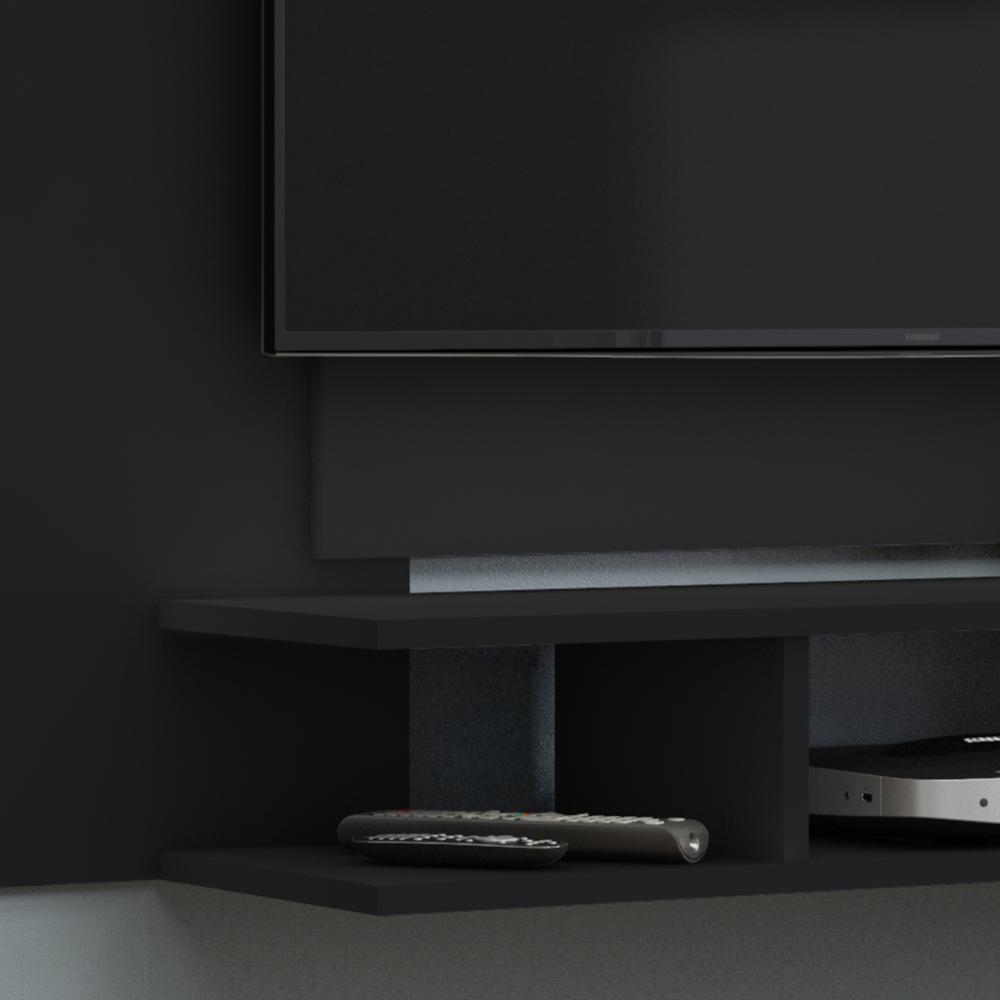 Estante Painel EJ Televisão 22 32 40 42 47 48 Polegadas com Nichos Sala Quarto Pequeno- Preto – RPM