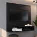 Estante Painel Parede Smart New TV 32 Polegadas Prateleiras Decorativas Sala Quarto Pequeno Retrô – Preto - RPM