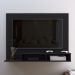 Estante Painel Suspenso TV 48 Polegadas Nicho Organizador Prateleira Decorativa Sala Quarto Moderno Dubai - Preto - RPM