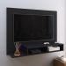 Estante Painel Suspenso TV 48 Polegadas Nicho Organizador Prateleira Decorativa Sala Quarto Moderno Dubai - Preto - RPM