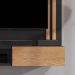 Estante Painel Suspenso Televisão TV 32 Polegadas Prateleira Decorativa Nicho Eletrônico Porta de Correr Sala Quarto Flow - Preto/Nature - Mania