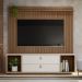 Home Dakar Estante Painel Tv Até 75 Polegadas Ripado Prateleira 2 Portas Basculante - Cedro/Off White Perolizado - Lojas RPM