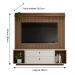 Home Dakar Estante Painel Tv Até 75 Polegadas Ripado Prateleira 2 Portas Basculante - Cedro/Off White Perolizado - Lojas RPM