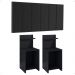 Jogo Quarto 2 Mesas Cabeceira Fantasy Preto Prateleira Nicho Decorativo Painel Suspenso Júlia Cama Box Casal 1,40 Suede - Lojas RPM