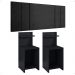 Jogo Quarto 2 Mesas Organizadora Fantasy Preto Prateleira Nicho Cabeceira Luana Suspensa Cama Box Queen Size 1,60 Suede - Lojas RPM