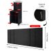 Jogo Quarto 2 Mesas Organizadora Fantasy Preto Prateleira Nicho Cabeceira Luana Suspensa Cama Box Queen Size 1,60 Suede - Lojas RPM