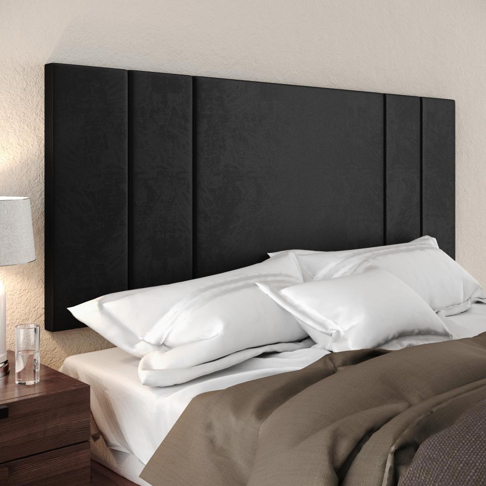 Jogo Quarto 2 Mesas Organizadora Fantasy Preto/Cinamomo Prateleira Nicho Cabeceira Luana Suspensa Cama Box Queen Size 1,60 Suede - Lojas RPM