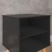 Jogo Quarto 2 Mesinhas Apoio Prateleira Pés Palito Retrô Cabeceira Modular Bia Estofado Suede Cama Box Casal 1,40 Preto - RPM