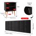 Jogo Quarto 2 Mesinhas Apoio Prateleira Pés Palito Retrô Cabeceira Modular Bia Estofado Suede Cama Box Casal 1,40 Preto - RPM