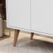 KIT APARADOR BUFFET RETRÔ 4 PORTAS DALLAS BRANCO E APARADOR BUFFET RETRÔ 3 PORTAS WOOD BRANCO