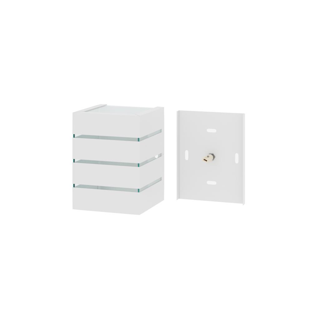 Kit 2 Arandelas de Parede Plus 1205 Branco com Focos e 3 Frisos - RPM Móveis