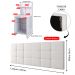 Kit 2 Mesas Cabeceira Fantasy Branco Prateleira Organizadora Painel Suspenso Bia Estofado Cama Box Queen Size 1,60 Corino - Lojas RPM