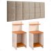 Kit 2 Mesas Cabeceira Fantasy Off White/Cinamomo Prateleira Organizadora Painel Suspenso Bia Estofado Cama Box Queen Size 1,60 Bege - Lojas RPM