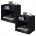 Kit 2 Mesinhas Decorativas Quarto Mesa de Cabeceira Madri Suspensa Divisória Organizadora Nicho - Preto - RPM Móveis