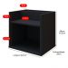 Kit 2 Mesinhas Decorativas Quarto Mesa de Cabeceira Madri Suspensa Divisória Organizadora Nicho - Preto - RPM Móveis