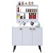 Kit Aparador Buffet Organizador Prateleira Interna Truzzi Armário Parede Porta Condimentos Cozinha Amélia - Branco - RPM Móveis